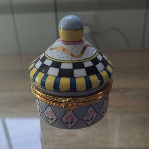 Pastel Blue Ceramic Trinket Box